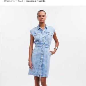 Madewell Denim Button-Front Mini Dress